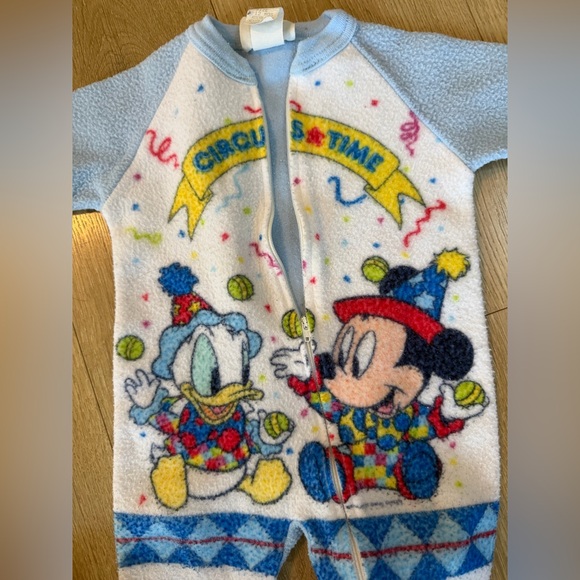 Vintage Disney Dr Denton Mickey Donald Circus Onesie 6 to 12 Months 1984 - Picture 2 of 5